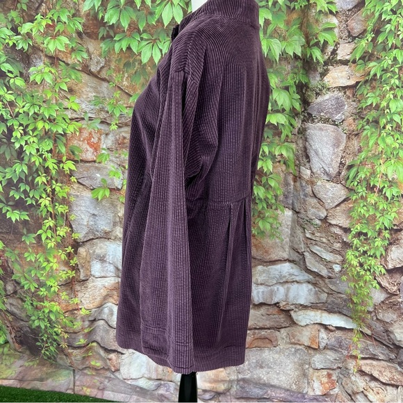 J. JILL Eggplant Corduroy Tunic Jacket, L - Picture 5 of 10